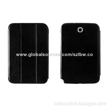 3-fold Flip Stand Cases for Samsung Galaxy Tablet PC 8.0, Nice Stitching and Smooth Oil